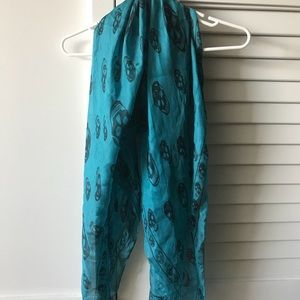 Alexander McQueen Skull print silk chiffon scarf